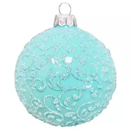 шар 85мм Вьюнок-веточка морозная стекло