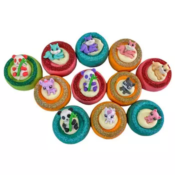 шар для ванны Веселые зверята с игрушкой 150г микс дизайна