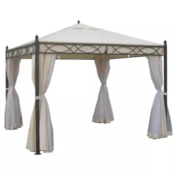 шатер с боковыми полотнами и сеткой 3х3х2,75м бежевый