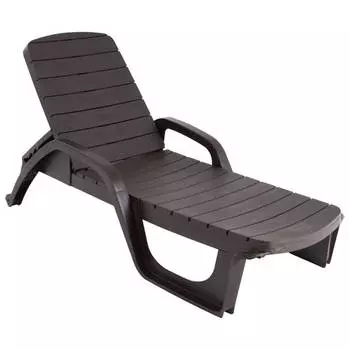 шезлонг Прованс 191х72х45см шоколадный пластик