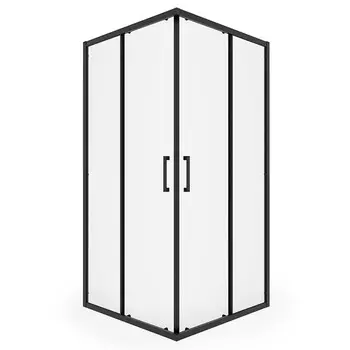 ширма душевая MART Capella 100х100см черный профиль