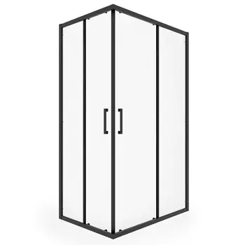 ширма душевая MART Capella 120х80см черный профиль