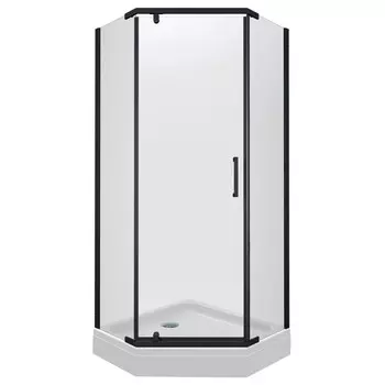 ширма душевая TRITON Дека-Блэк 90х90см пятиугольная низкий поддон черная