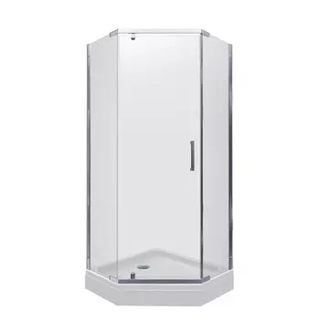 ширма душевая TRITON Дека-Хром 90х90см пятиугольная низкий поддон