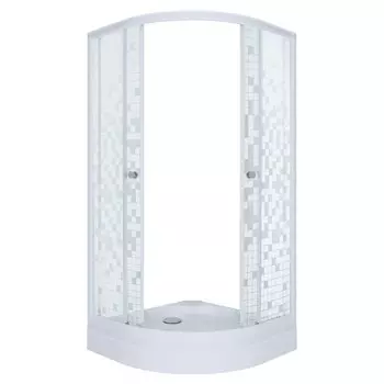 ширма душевая TRITON Стандарт 100х100х205см низкий поддон 1/4 круга