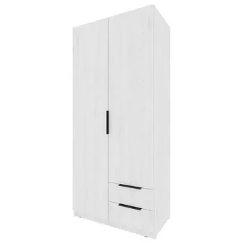 шкаф 2 двери 2 ящика Катрин 2000x902x509мм ЛДСП дуб харбор белый