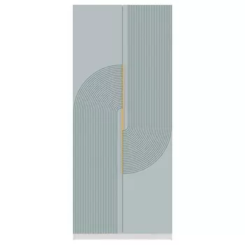 шкаф 2 двери Орион 2328x984x550мм МДФ/ЛДСП шарли бриз/дуб харбор белый