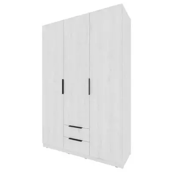 шкаф 3 двери 2 ящика Катрин 2000x1352x509мм ЛДСП дуб харбор белый