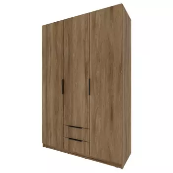 шкаф 3 двери 2 ящика Катрин 2000x1352x509мм ЛДСП дуб чанкли
