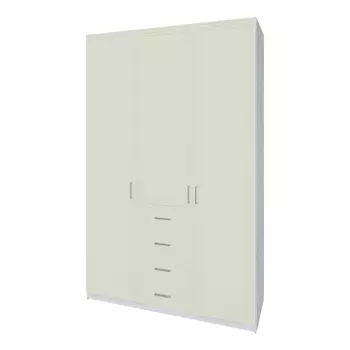 шкаф 3 двери 4 ящика Trisha Base 2328x1468x550мм МДФ/ЛДСП панакота фактур/дуб харбор