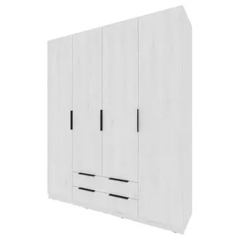 шкаф 4 двери 2 ящика Катрин 2000x1802x509мм ЛДСП дуб харбор белый