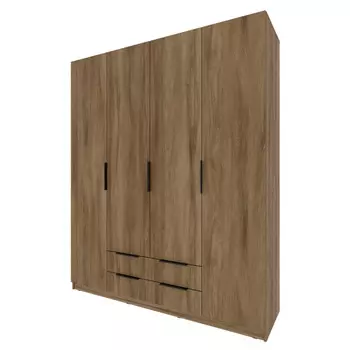 шкаф 4 двери 2 ящика Катрин 2000x1802x509мм ЛДСП дуб чанкли