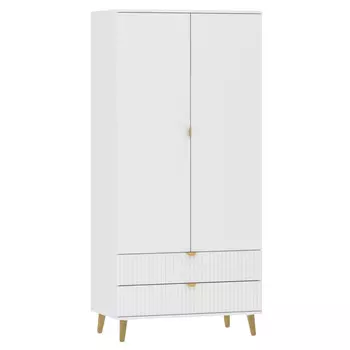 шкаф Дакота 900х500х1915мм меренга/белый МДФ/ЛДСП