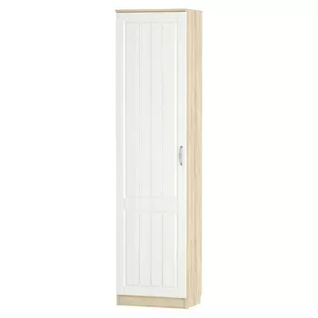 шкаф для одежды ОЛИВИЯ левый 552х384х2198мм белое дерево/дуб сонома