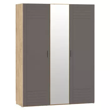 шкаф комбинированный Livorno 1658х604х2200мм софт графит/дуб бунратти