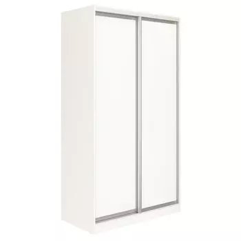 шкаф-купе 2-х дверный СТАРТ Base 2200x1200x600мм ЛДСП белый шагрень/серебро матовое