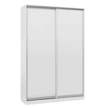 шкаф-купе 2-х дверный СТАРТ Base 2200x1400x600мм ЛДСП белый шагрень/серебро матовое