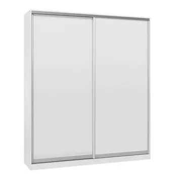 шкаф-купе 2-х дверный СТАРТ Base 2200x1800x600мм ЛДСП белый шагрень/серебро матовое