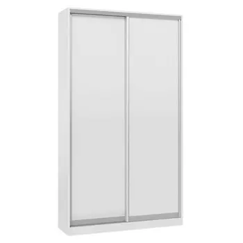 шкаф-купе 2-х дверный СТАРТ Base 2200x1200x450мм ЛДСП белый шагрень/серебро матовое