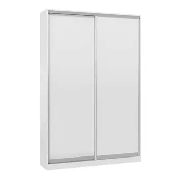 шкаф-купе 2-х дверный СТАРТ Base 2200x1200x450мм зеркало белый шагрень/серебро матовое