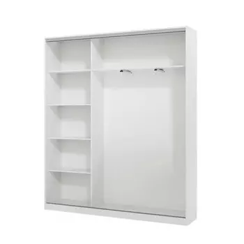 шкаф-купе 2-х дверный СТАРТ Base 2200x1800x450мм зеркало белый шагрень/серебро матовое