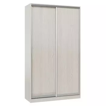 шкаф-купе 2-х дверный СТАРТ Base 2200х1200х600мм ЛДСП ясень шимо светлый/серебро матовое