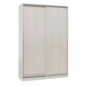шкаф-купе 2-х дверный СТАРТ Base 2200х1400х600мм ЛДСП ясень шимо светлый/серебро матовое