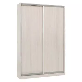 шкаф-купе 2-х дверный СТАРТ Base 2200х1400х450мм ЛДСП ясень шимо светлый/серебро матовое