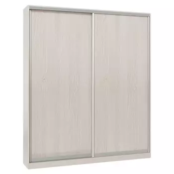 шкаф-купе 2-х дверный СТАРТ Base 2200х1800х450мм ЛДСП ясень шимо светлый/серебро матовое