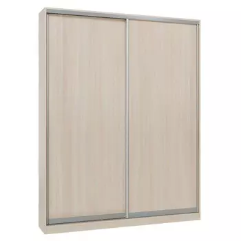 шкаф-купе 2-х дверный СТАРТ Base 2400х1800х450мм ЛДСП ясень шимо светлый/серебро матовое