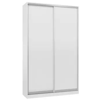 шкаф-купе 2-х дверный СТАРТ Base 2400x1400x600мм ЛДСП белый шагрень/серебро матовое