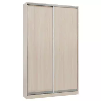 шкаф-купе 2-х дверный СТАРТ Base 2400х1400х450мм ЛДСП ясень шимо светлый/серебро матовое