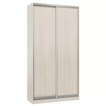 шкаф-купе 2-х дверный СТАРТ Base 2400х1200х600мм ЛДСП ясень шимо светлый/серебро матовое