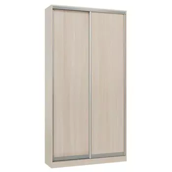 шкаф-купе 2-х дверный СТАРТ Base 2400х1200х450мм ЛДСП ясень шимо светлый/серебро матовое