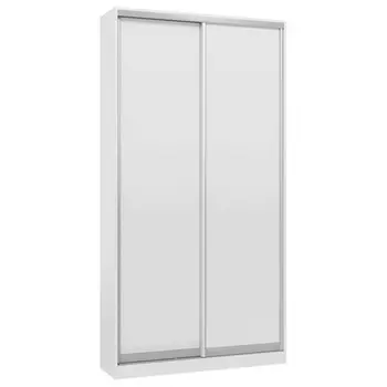 шкаф-купе 2-х дверный СТАРТ Base 2400x1200x450мм ЛДСП белый шагрень/серебро матовое