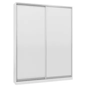 шкаф-купе 2-х дверный СТАРТ Base 2400x1800x450мм ЛДСП белый шагрень/серебро матовое