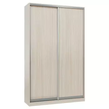 шкаф-купе 2-х дверный СТАРТ Base 2400х1400х600мм ЛДСП ясень шимо светлый/серебро матовое