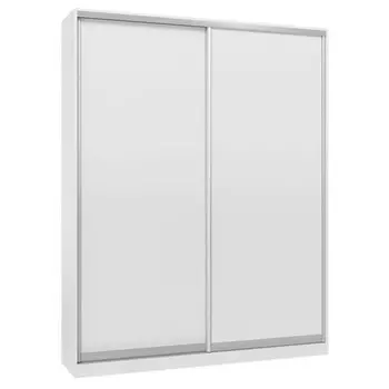 шкаф-купе 2-х дверный СТАРТ Base 2400x1800x600мм ЛДСП белый шагрень/серебро матовое