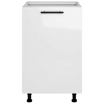 шкаф напольный Белый глянец 820х500х504мм 1 дверь МДФ/ЛДСП