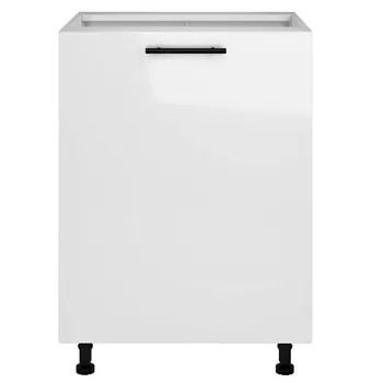 шкаф напольный Белый глянец 820х600х504мм 1 дверь МДФ/ЛДСП