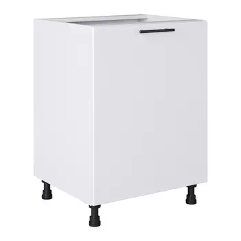 кухонный шкаф напольный Белый лед 820х600х504мм 1 дверь МДФ/ЛДСП