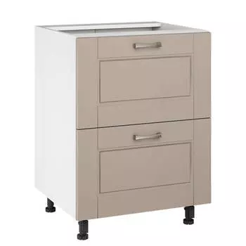 шкаф напольный Бергамо 600х522х820мм 2 ящика МДФ/ЛДСП