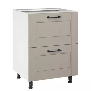 кухонный шкаф напольный Бергамо 820х600х504мм 2 ящика МДФ/ЛДСП