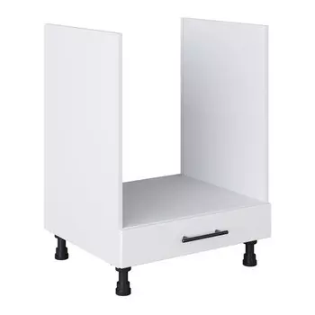 кухонный шкаф напольный для духовки Белый лед 820х600х504мм 1 ящик МДФ/ЛДСП