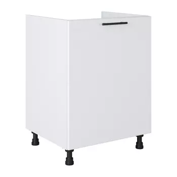 кухонный шкаф напольный для мойки Белый лед 820х600х504мм 1 дверь МДФ/ЛДСП