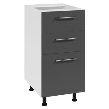 кухонный шкаф напольный Лофт 400х550х820мм 3 ящика МДФ/ЛДСП