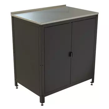 кухонный шкаф напольный металлический с дверками и боковинами 960х860х600мм металл черный