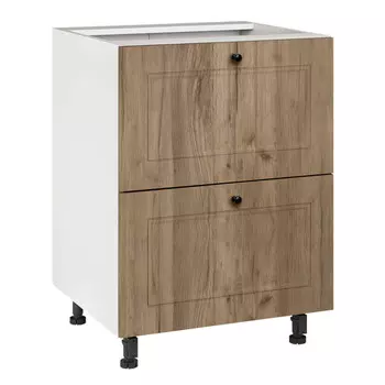 кухонный шкаф напольный Прага 600х550х820мм 2 ящика МДФ/ЛДСП