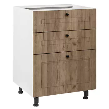 кухонный шкаф напольный Прага 600х550х820мм 3 ящика МДФ/ЛДСП