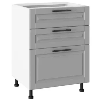 кухонный шкаф напольный РИККО 820х600х504мм 3 ящика МДФ/ЛДСП